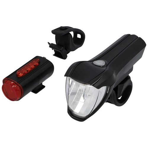 FISCHER DIE FAHRRADMARKE Fahrradbeleuchtungsset, TWIN, Akku, LED, mit zusätzlicher Bodenleuchtung, bis 50 Lux
