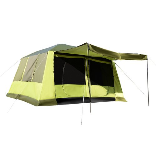 Outsunny Campingzelt, Für: 8, gelbgrün