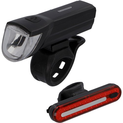 FISCHER DIE FAHRRADMARKE Beleuchtung »LED-Akku Bel.-Set Bremsbel. 30 Lux«, Kunststoff, werkzeugfreie Montage