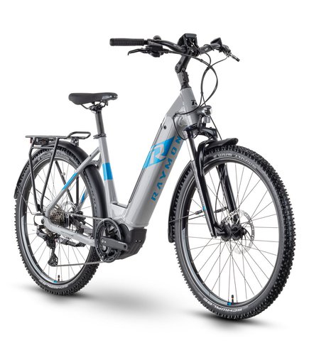 Raymon CrossRay E 6.0 grey/blue/black 2022 27,5"; 630 Wh Wave