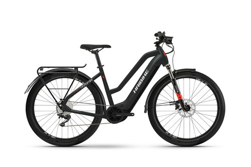 Haibike Trekking 6 matte black/red reflex 2022 27,5"; 630 Wh Trapez