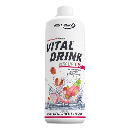Best Body Nutrition Vital Drink 1000ml Drachenfrucht-Litschi