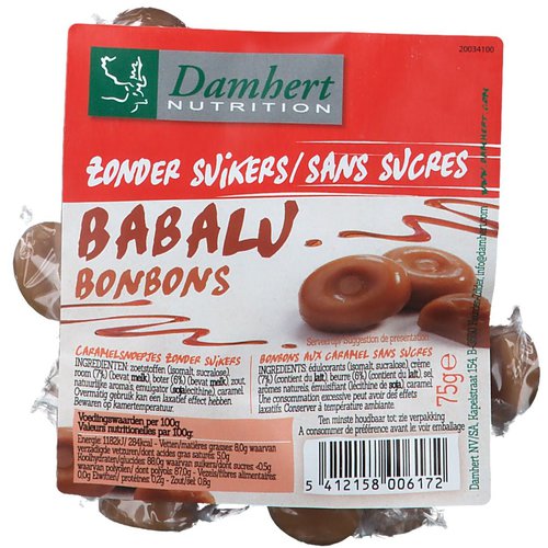 Damhert Babalu Karamell Bonbons ohne Zucker