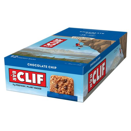 Clif Bar Energie Riegel - Chocolate Chip Karton (12 x 68g)