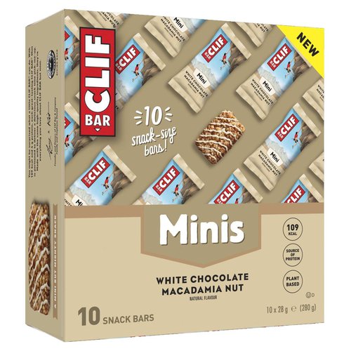 Clif Bar MINI Riegel White Chocolate Macadamia Karton (10 x