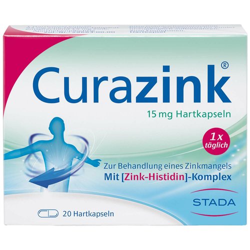 Curazink Curazink® Hartkapseln - hochdosiert mit 15 mg Zink im einzigartigen Zink-Histidin-Komplex