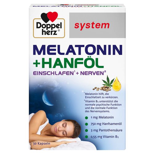 Doppelherz Doppelherz® system Melatonin + Hanföl