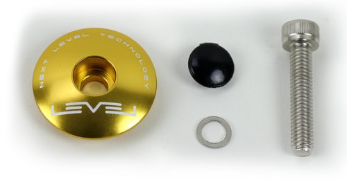 Level CNC Farbige Topkappe mit Schraube - 6061 Alloy - Orange