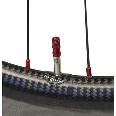 Fasi Set mit 12 Aufklebern Ventilloch für Presta transparent Mariposa