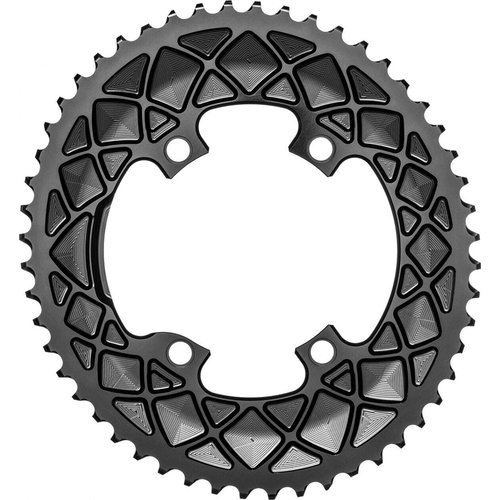Absolute Black Asymmetrische ovale Aluminiumplatte 4 Arme 110 BCD Shimano 9100/8000 52 T