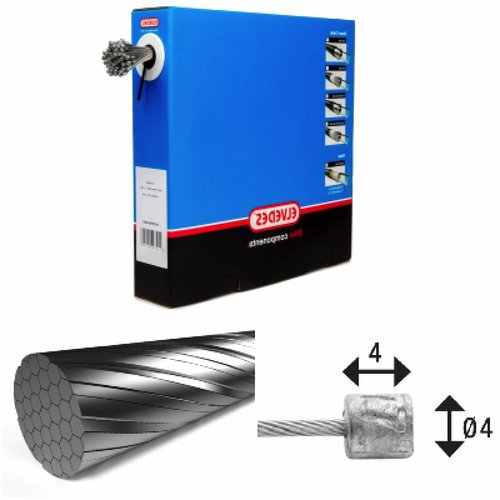 Elvedes Übertragungskabel 1x19 Adern stainless ø1,1mm mit Kopf n ø4,5x4,5