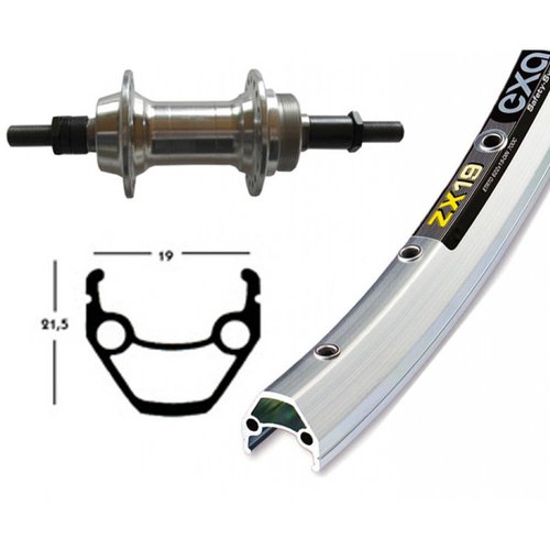 Exal Hinterrad Winora Zx 19 36Tr. Axe A/Vis 135 28X1.75