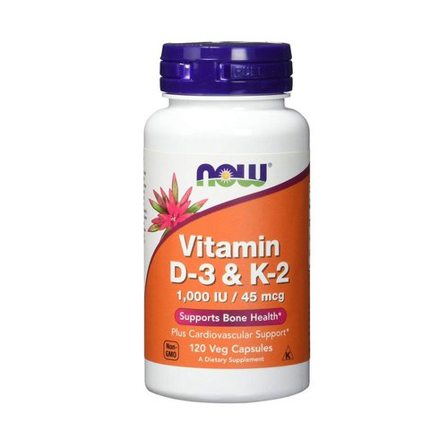 Now Foods Vitamin D3  K2 1000iU 120 Kapseln