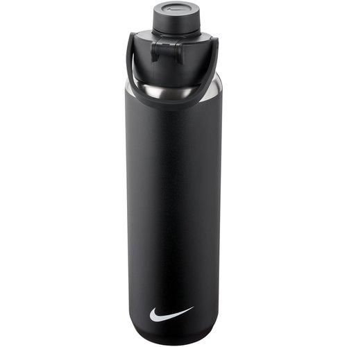 Nike SS Recharge Chug Graphic Trinkflasche aus Edelstahl - für Kohlensäurehaltige Getränke geeignet - 709 ml 091 - black/black/white
