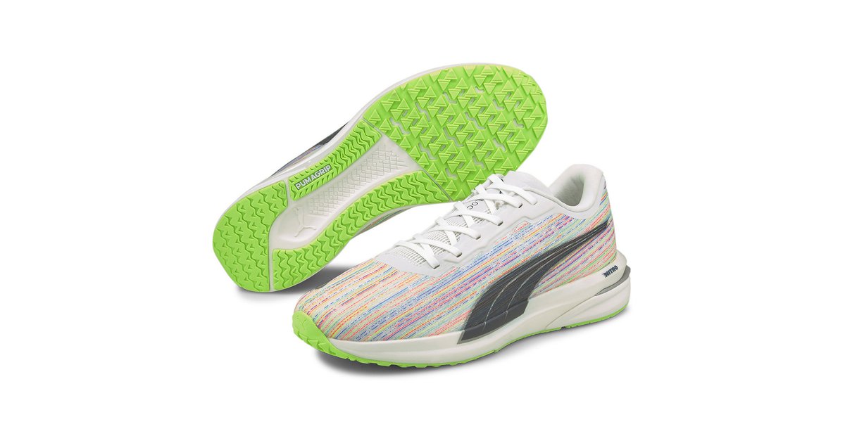 Puma Velocity Nitro SP Laufschuhe Herren white/spellbound/green 48.5