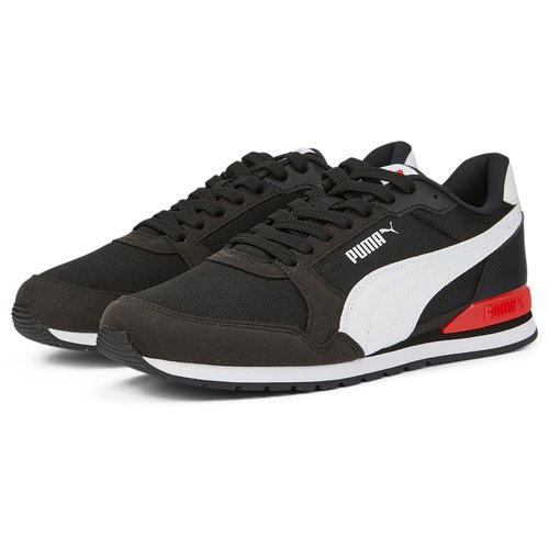 Puma ST Runner v3 Mesh Sneaker Unisex black/white/high risk red 42.5