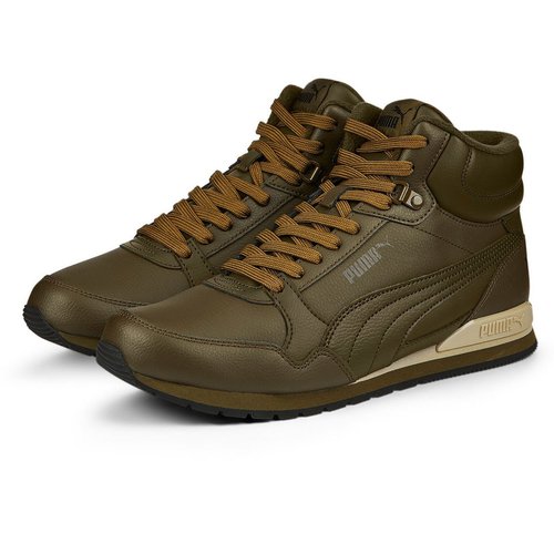 Puma ST Runner v3 Mid-Top Leder Sneaker Unisex deep olive/deep olive/black 40.5