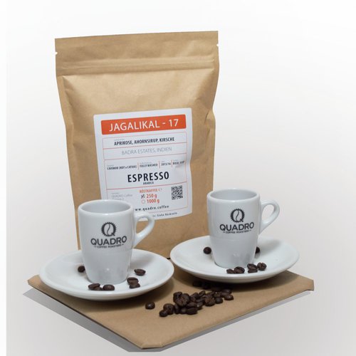 Quadro Coffee Espresso Geschenkset Siebträger