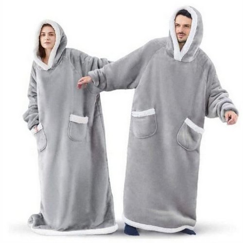Susubë Hoodie Warmer Flanell-Kapuzenpullover mit verlängerter Ganzkörper-Fleecedecke