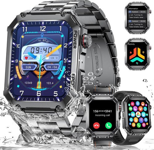 Lige Herren's Telefonfunktion Fitness-Tracker 360mAh 5ATM