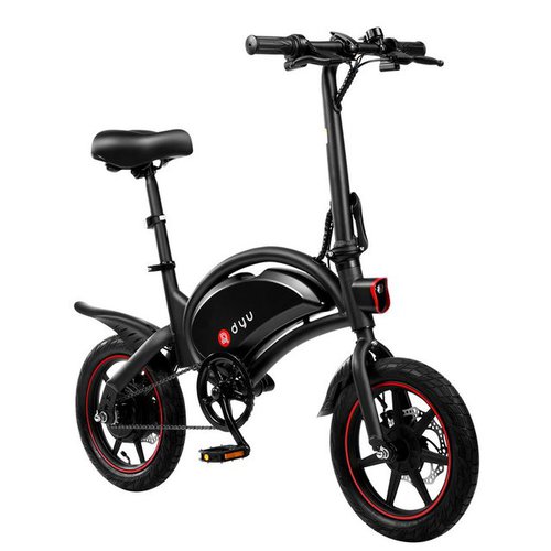 Bigzzia E-Bike 14 Zoll Herren Damen E-Bike Klapprad, Elektrofahrrad aus Metal, Kettenschaltung