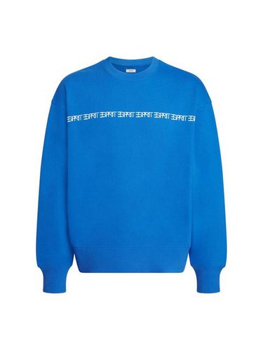 Esprit Sweatshirt Geripptes Yagi Archive Sweatshirt mit Logo (1-tlg)