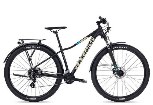 Axess Mountainbike MEEA DX ATB, 16 Gang Shimano RD-M360 Acera-8 Schaltwerk, Kettenschaltung, MTB-Hardtail schwarz/grau