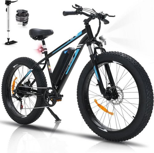 E Bike 26 Zoll x 4 0 fette Reifen MTB 48V 15 Ah Elektrofahrrad Shimano MTB 7 Gang Shimano Kettenschaltung Heckmotor fur Damen und Herren 170