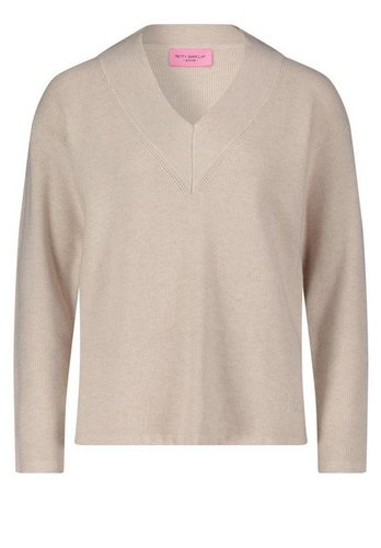 Betty Barclay Sweatshirt Strickpullover Kurz 1/1 Arm, Light Beige Melange