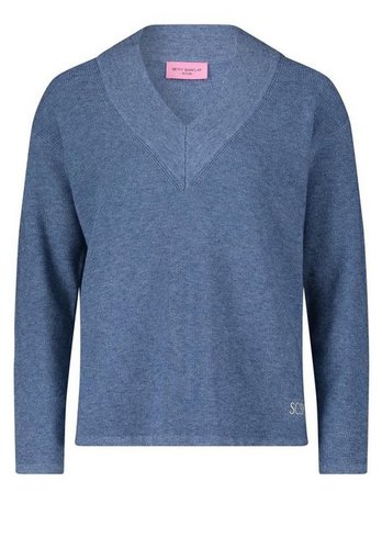 Betty Barclay Sweatshirt Strickpullover Kurz 1/1 Arm, Moonlight Blue Melange