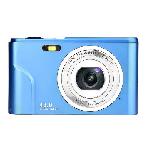 Hiyori Kompakte 48MP Digitalkamera mit 16x Zoom und HD-Display Kompaktkamera (Leichtes, vielfältiges Design für studentische Fotografie)