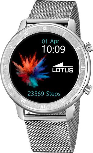 Lotus Herrenuhr Smartwatch Smartwatch Smartwatch (kompatibel ab Android 5.1+ und IOS 8.0), Digital, Herren Smartwatch rund, groß (ca. 44mm), Edelstahl