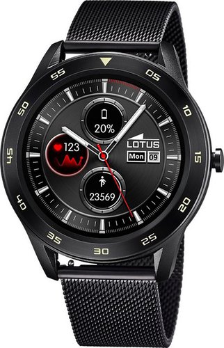 Lotus Herrenuhr Smartwatch Smartwatch Smartwatch (kompatibel ab Android 5.1+ und IOS 8.0), Digital, Herren Smartwatch rund, extra groß (ca. 48mm), Edelstahl
