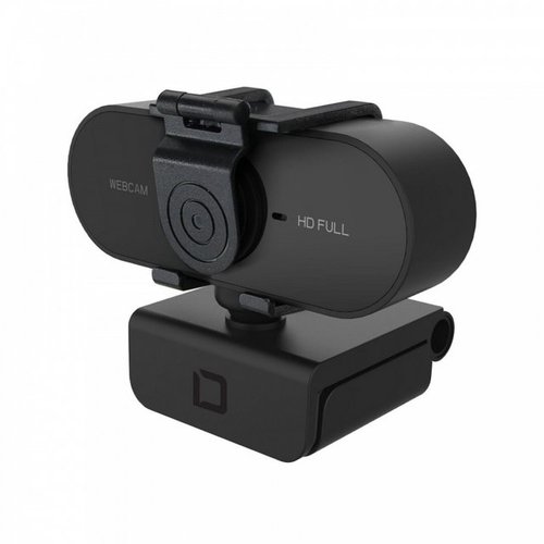 Dicota PRO Plus Full HD Webcam Handykamera (USB 2.0, inkl. Full HD-Auflösung für klare Videoanrufe, Eingebautes Mikrofon)