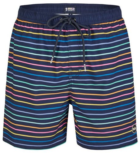 happy shorts Badehose Herren Badeshorts Strandshorts Bunte Streifen Boardshort S - XXL