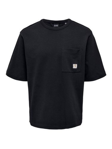 Only & Sons T-Shirt ONSLEE RLX HALF SLEEVE SWEAT - 22025279 5060 in Schwarz