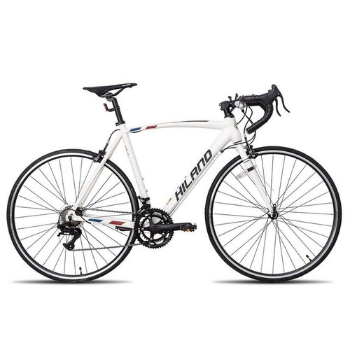 Hiland Rennrad 700C Racing Bike Aluminiumrahmen mit 14 Gängen für Herren,Jungen, 14 Gang Shimano Tourney Schaltwerk, (Set), Rennrad für Damen und Herren 162 - 195 cm
