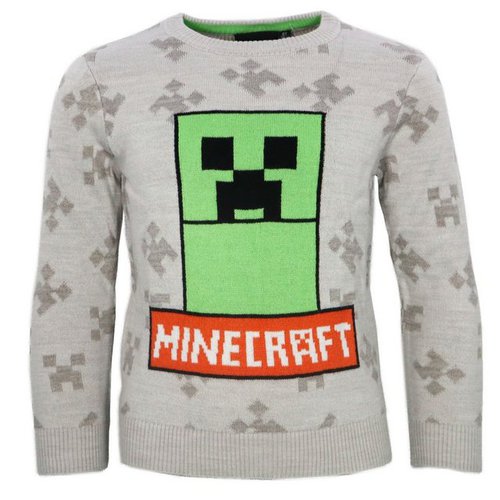 Minecraft Sweater Creeper Kinder Jungen Pulli Pullover Gr. 116 bis 152