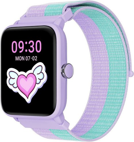 Biggerfive Kinder, Fitness Tracker Uhr Digitale Fitnessuhr mit Schrittzähler, Smartwatch (1.5 Zoll), 5ATM Wasserdicht, Schlaf-Monitor, Wecker, 1,5" HD-Touchscreen