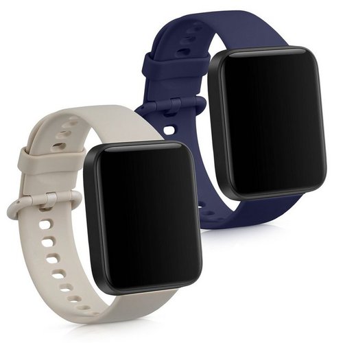 Kwmobile 2x Sportarmband für Xiaomi Redmi Watch 2 Lite Smartwatch, Armband TPU Silikon Set Fitnesstracker