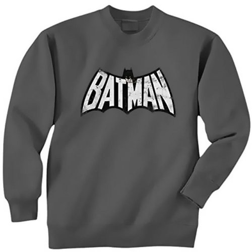 Batman Sweatshirt SWEATSHIRT dunkelgrau solid Erwachsene Pullover Sweater Pulli Gr. XXL