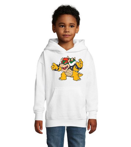 Blondie & Brownie Hoodie Kinder Bowser Mario Yoshi Luigi Game Gamer Gaming Konsole Retro mit Kapuze