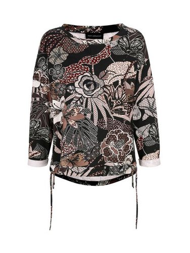 Amy Vermont Sweatshirt Sweatshirt mit effektvollem Floral-Print