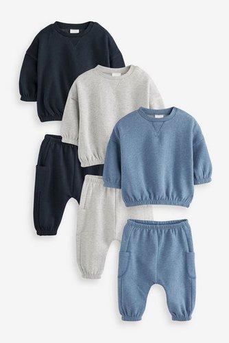 Next Sweatanzug Baby Set mit Sweatshirt und Jogginghose, 6er-Pack (6-tlg)
