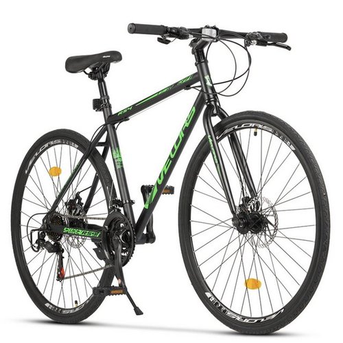 Velors Rennrad Rennrad 700C Aluminium Rennrad Road Bike, 28 Zoll für Herren Damen, 21 Gang, Kettenschaltung, (Set), Trekkingrad für 160 - 195 cm City Commuter Fahrrad
