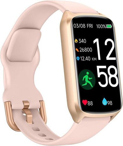 Amzhero Smartwatch (1,47 Zoll, Android iOS), 20+ Trainningsmodi SpO2 Tracking Schlafüberwachung Herzfrequenzmessung