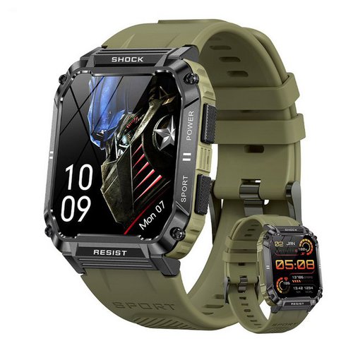 Masbekte Damen Sportuhr, Herren Smartwatch, Smartuhr, Fitnessuhr Smartwatch mit Telefonfunktion/WhatsApp Notiz/Fitness Tracker Uhr, IP68 Wasserdicht/1.95" Voll Touchscreen mit Blutsauerstoff/Pulsmesser, Sportuhr/Schrittzähler/Schlafmonitor/Aktivitätstracker für iOS/Android