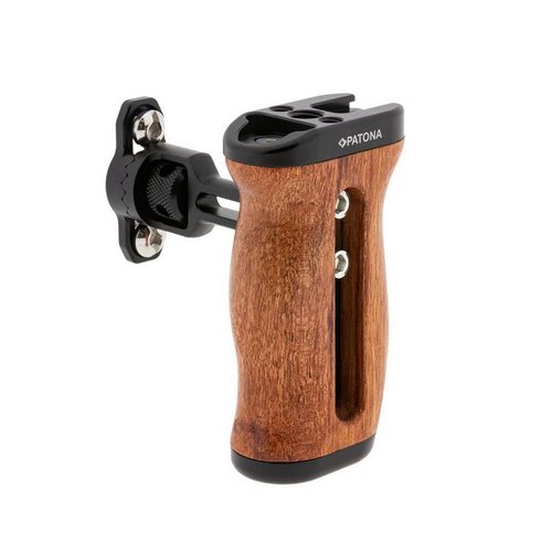 Patona Kamerazubehör-Set Universal-Handgriff für Kamerakäfige aus Holz, (1 tlg), Griff aus Holz l höhenverstellbar