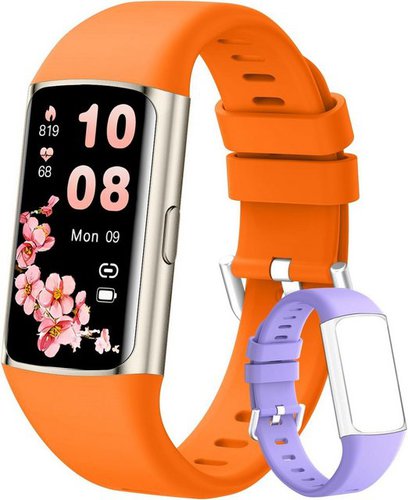 Ecosoon mit Trinkwasser- und Bewegungserinnerung Smartwatch (1,47 Zoll, Android, iOS), mit Pulsuhr SpO2 Schlafmonitor IP68 Wasserdicht Blutdruckmessgerät