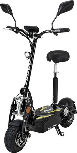 Eflux E-Scooter Street 20 Elektro Roller mit Straßenzulassung klappbar, 500,00 W, 20 km/h, (1 tlg), Scooter - bis 30 km Reichweite inkl. Sitz - 36 Volt 12 Ah Akku